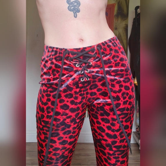 Velvet Cheetah Pants - Picture 1 of 5